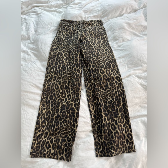 Leopard print baggy straight-leg jeans - Picture 5 of 6